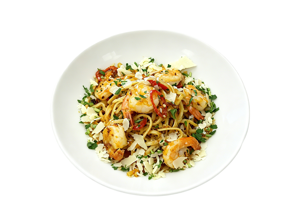 Chilli Crisp Prawn Pasta